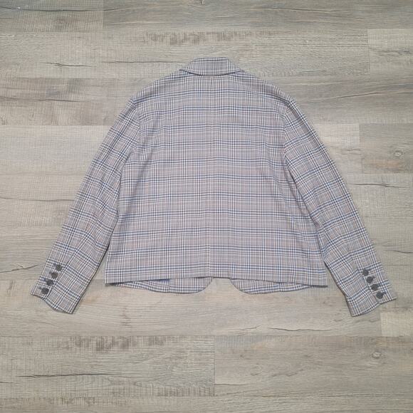 Free People We the Free Size Medium Cali Plaid Blazer Academia Prep OB1703783 - Picture 2 of 11